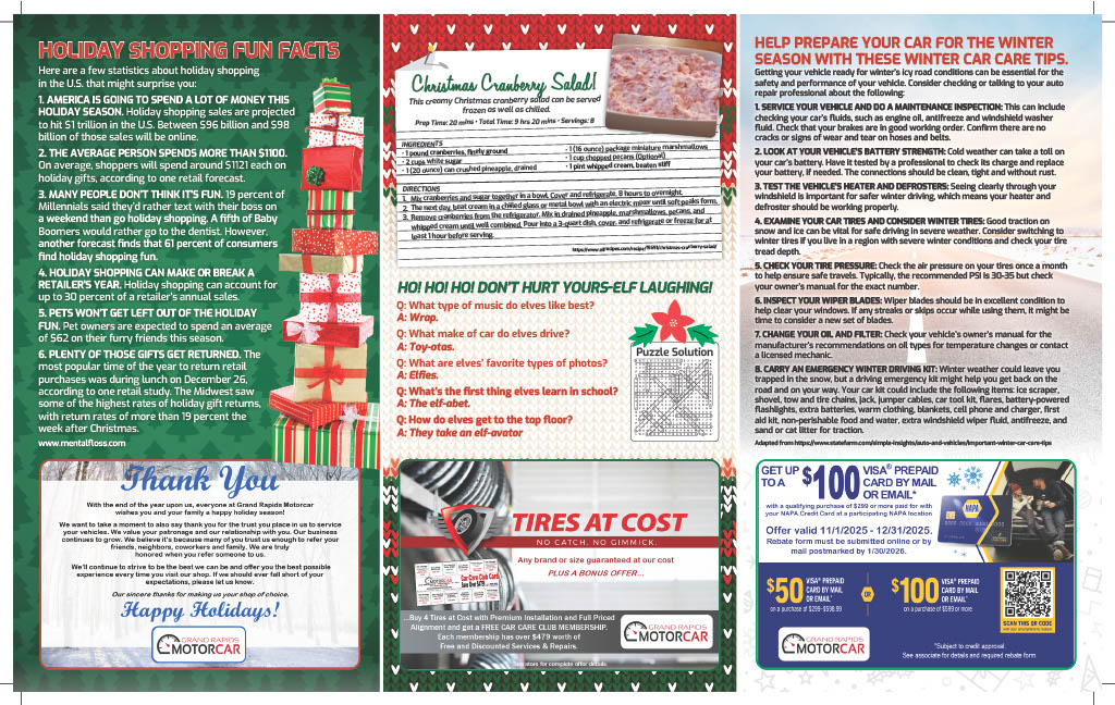 November Newsletter Part 2 | Grand Rapids Motorcar